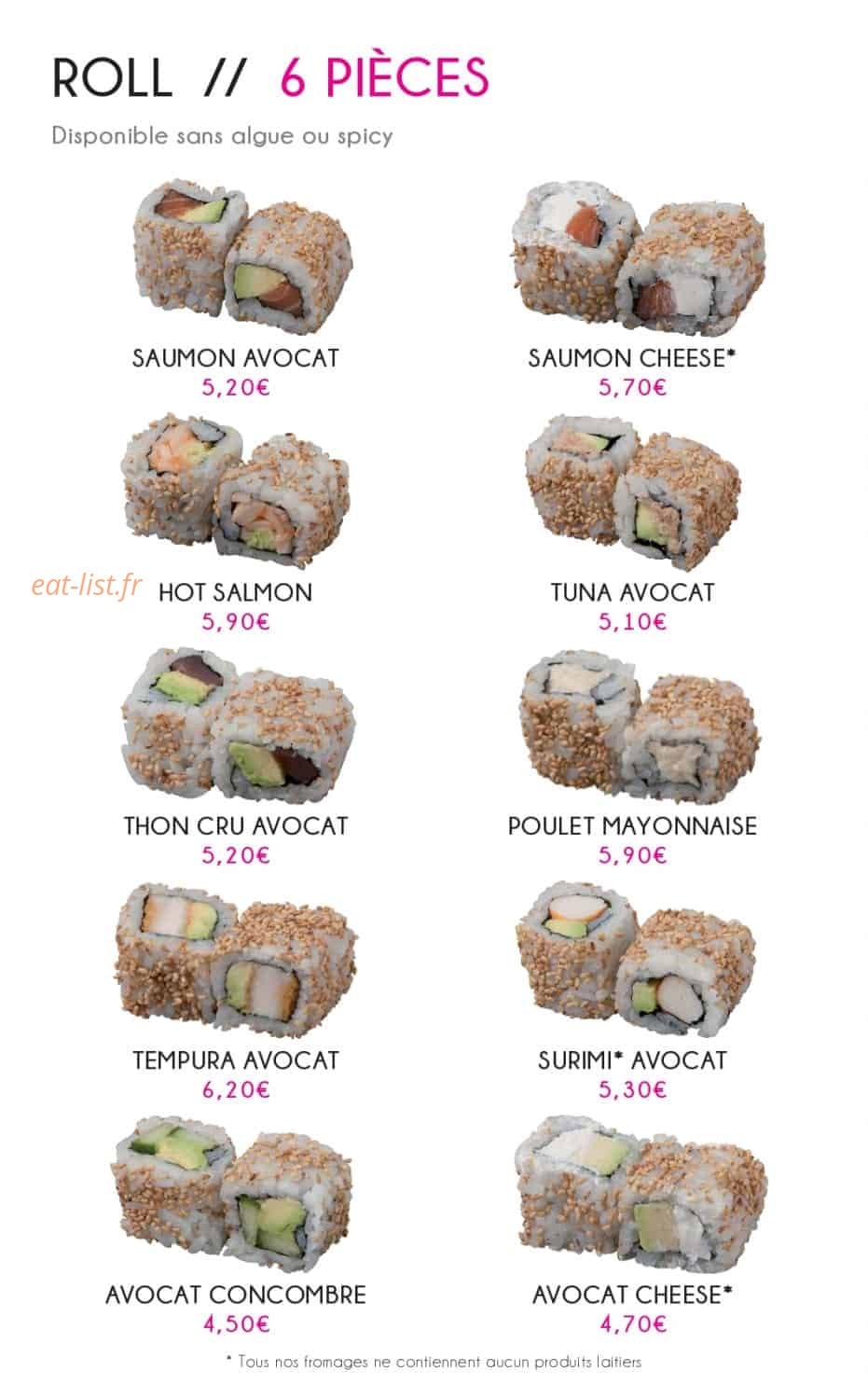 Nina Sushi — carte page 28