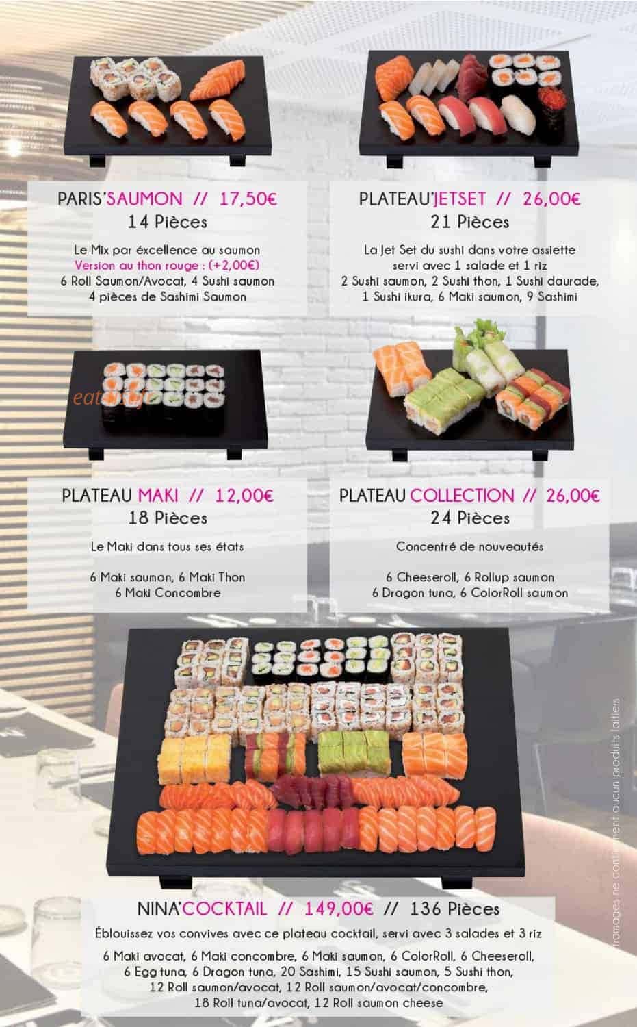 Nina Sushi — carte page 22