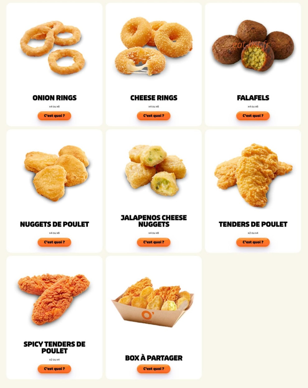 O'tacos — carte page 8