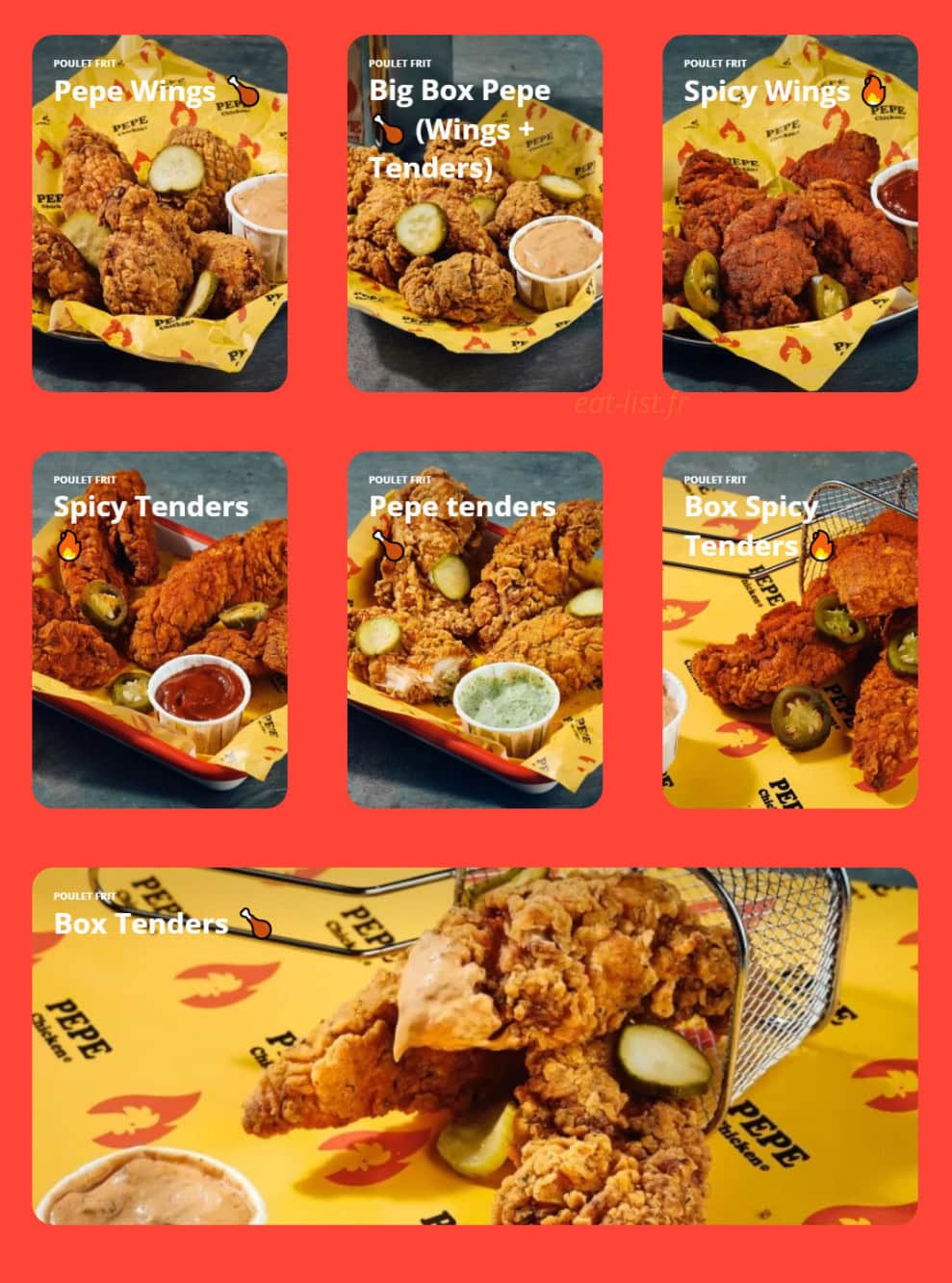 Pepe Chicken — carte page 2