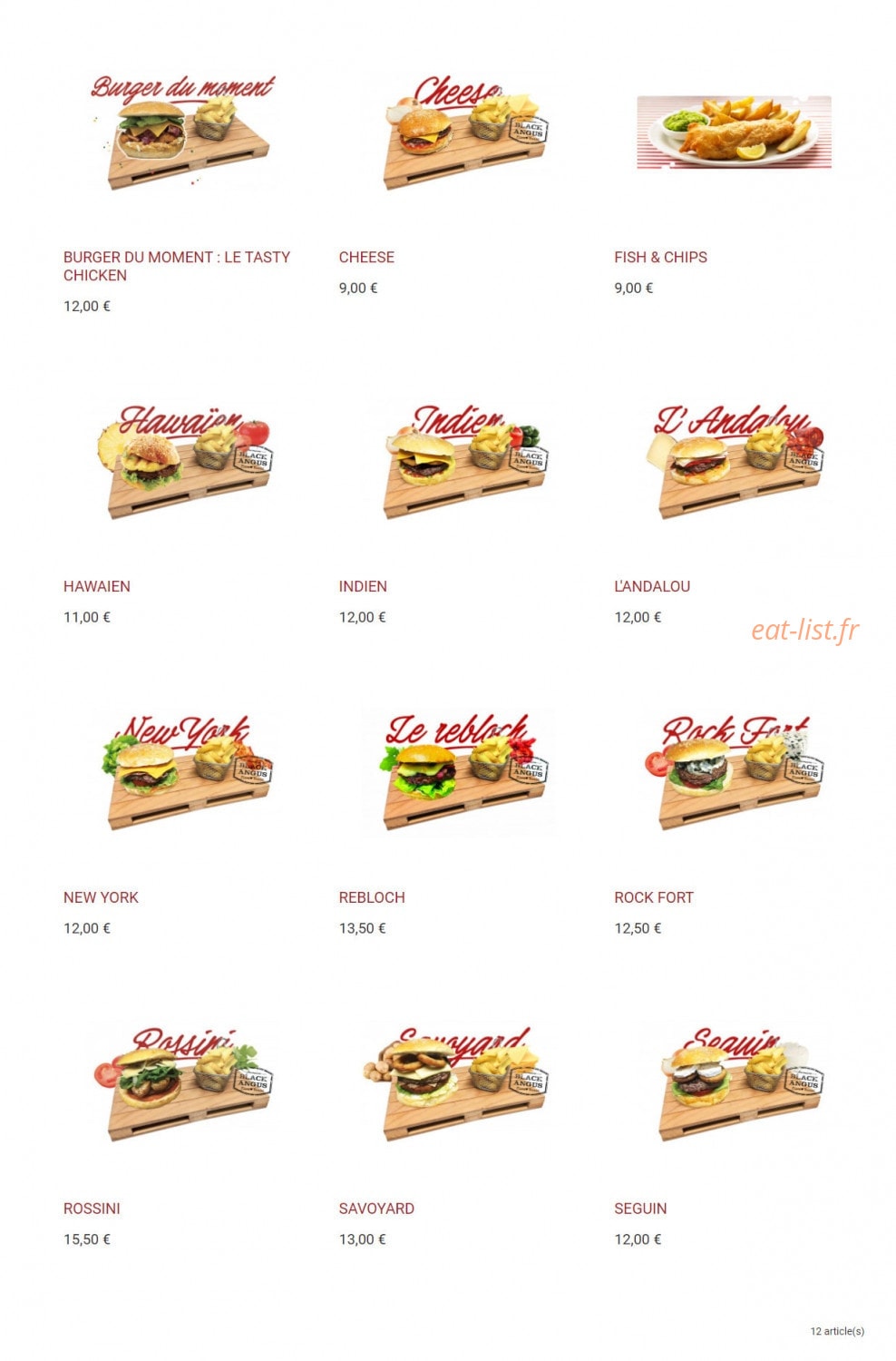 Menu Pizza Bonici - Burgers