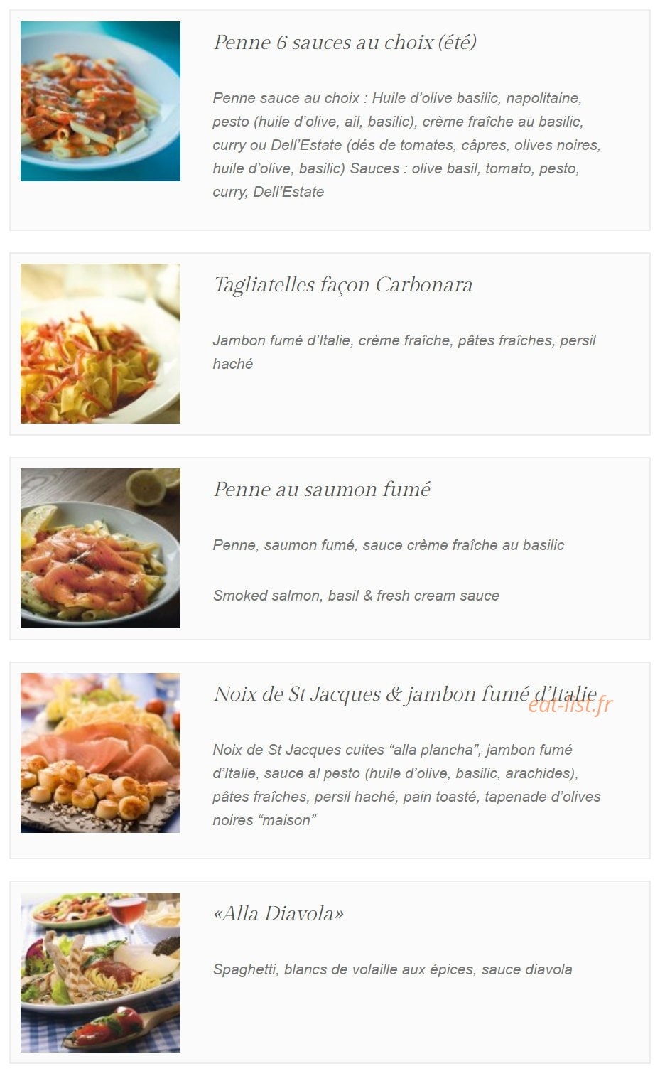 Pizza Papa — carte page 5