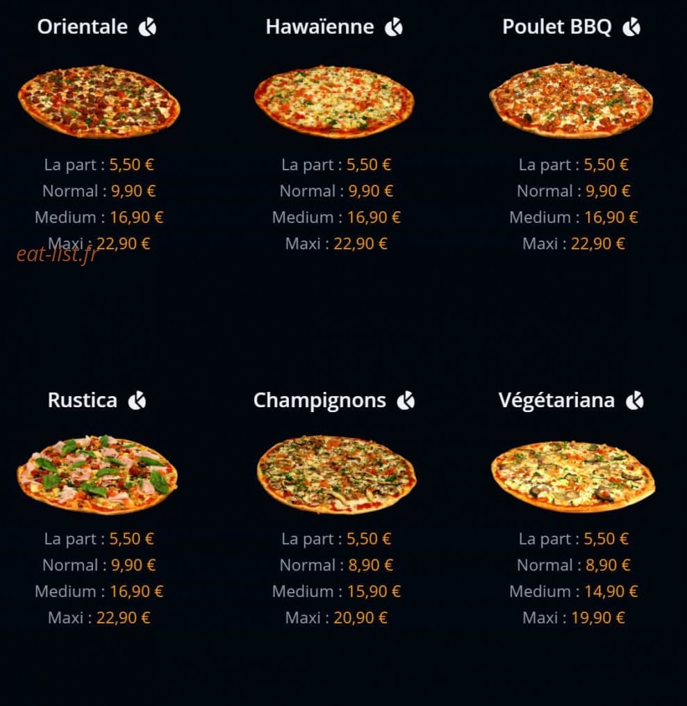 Menu Pizza Rustica - Pizzas 2