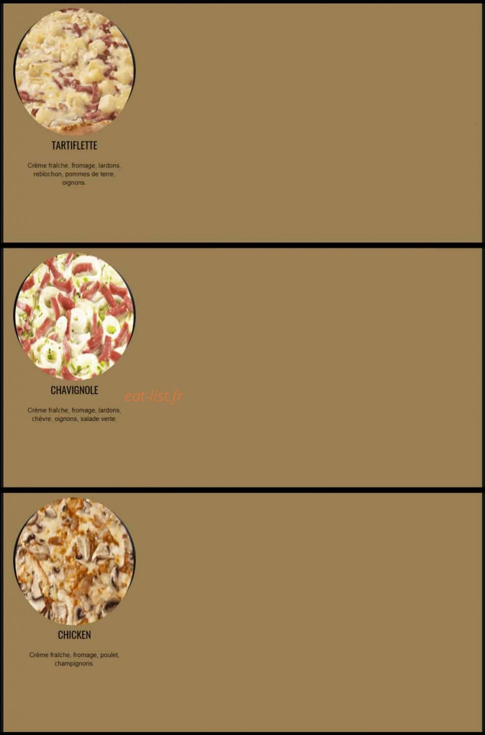Menu Pizza Service - Pizza Service Grigny - Pizza crème fraîche 2