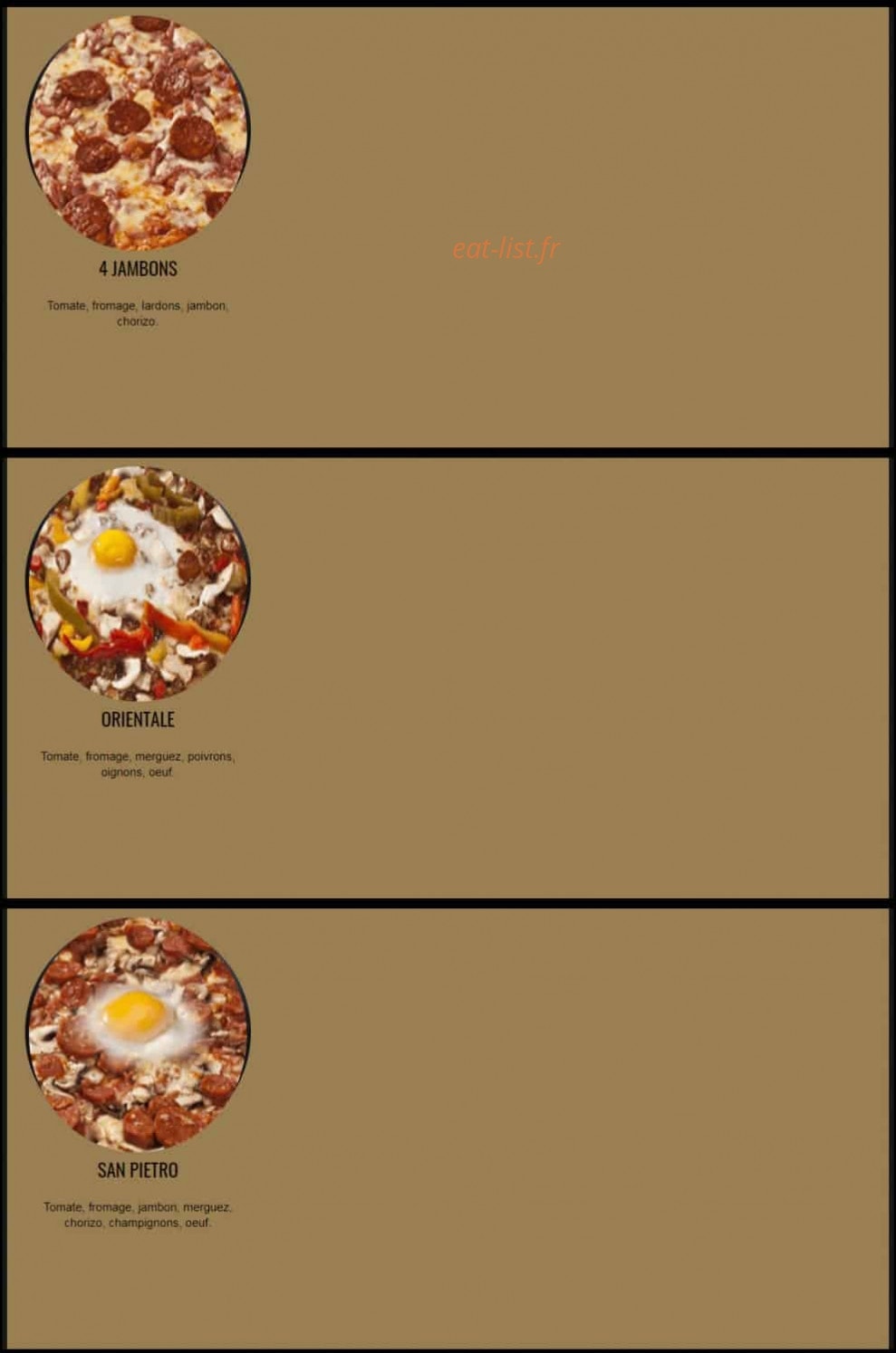 Menu Pizza Service - Pizza Service Grigny - Pizzas sauce tomates 3