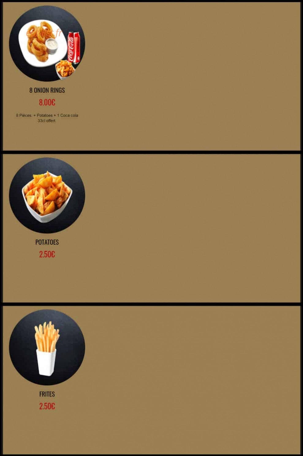 Menu Pizza Service - Pizza Service Grigny - Tex Mex 1