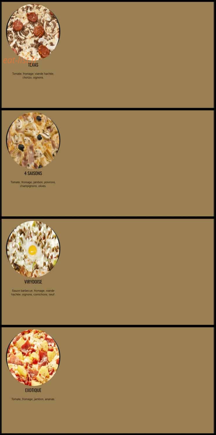 Menu Pizza Service - Pizza Service Grigny - Pizzas sauce tomates 7