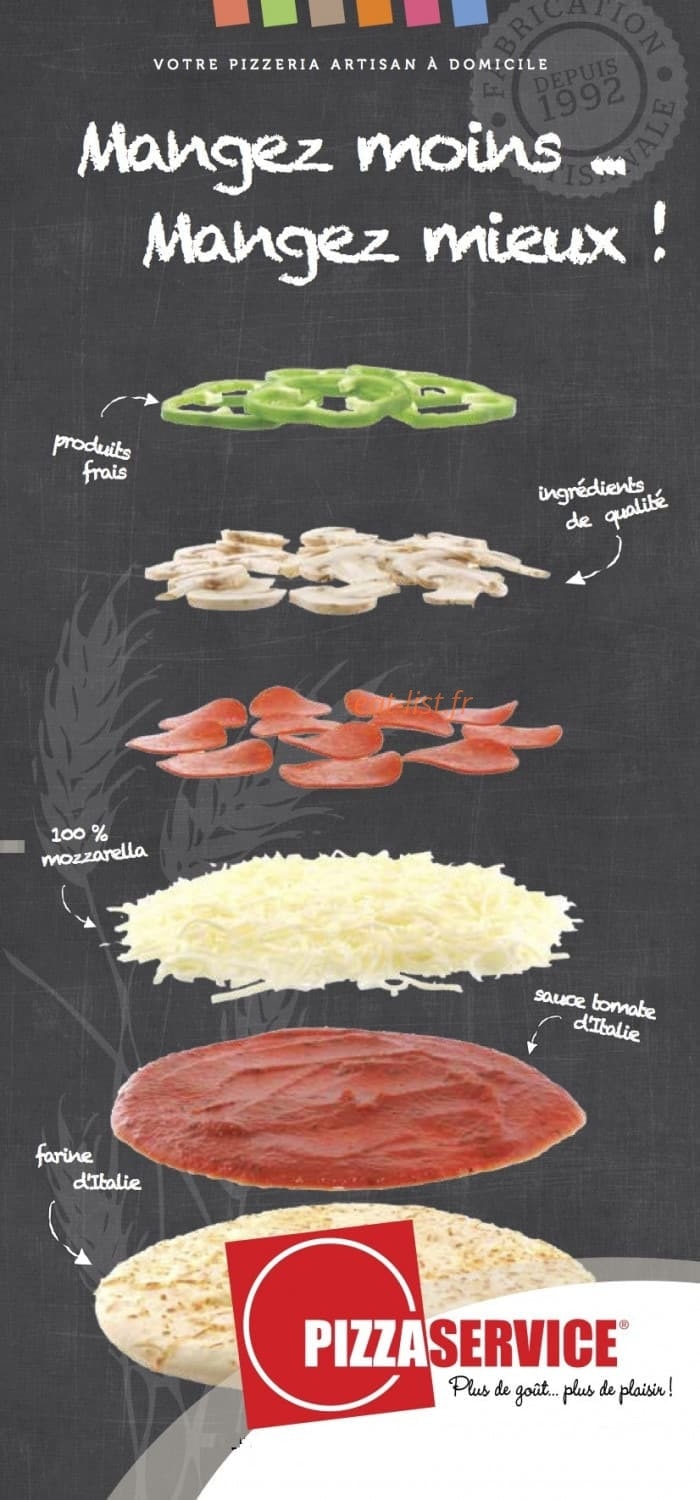 Menu Pizza Service - Pizza Service Coulommiers