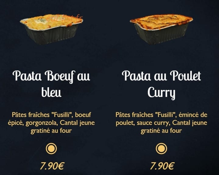 Menu Pizza Tempo - Pizza Tempo Angers - Les pâtes