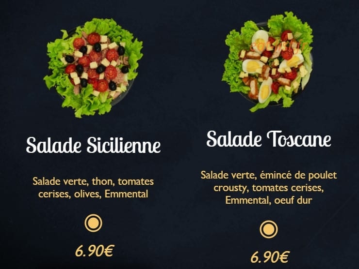 Menu Pizza Tempo - Pizza Tempo Angers - Les salades 2