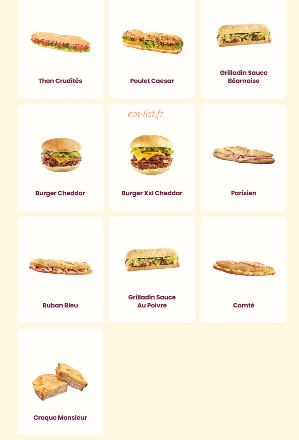 Pomme de Pain — carte page 2