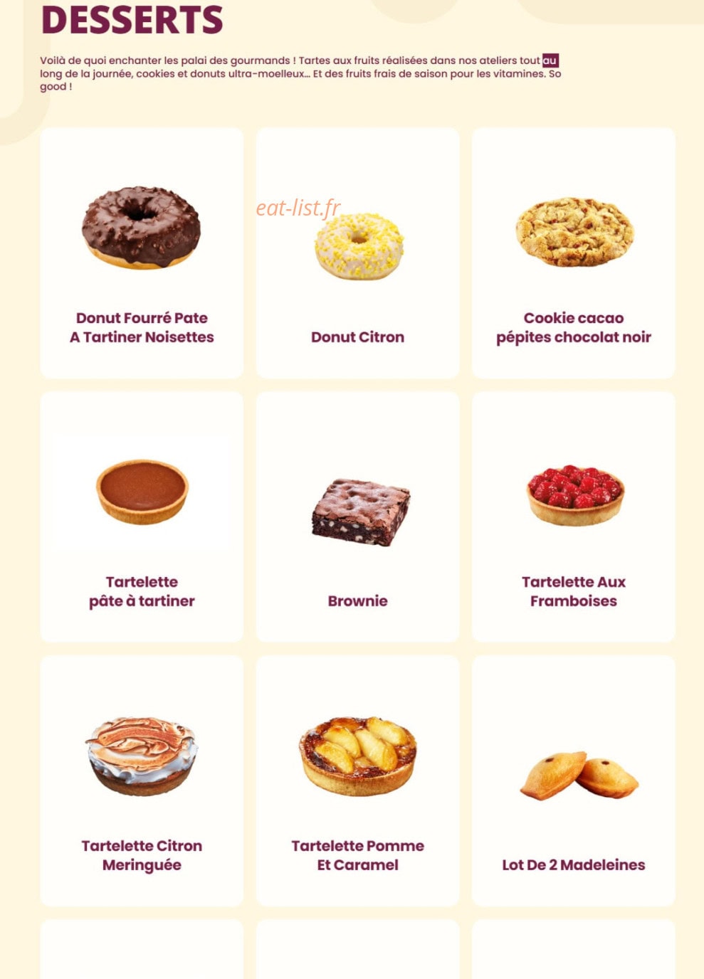 Pomme de Pain — carte page 6