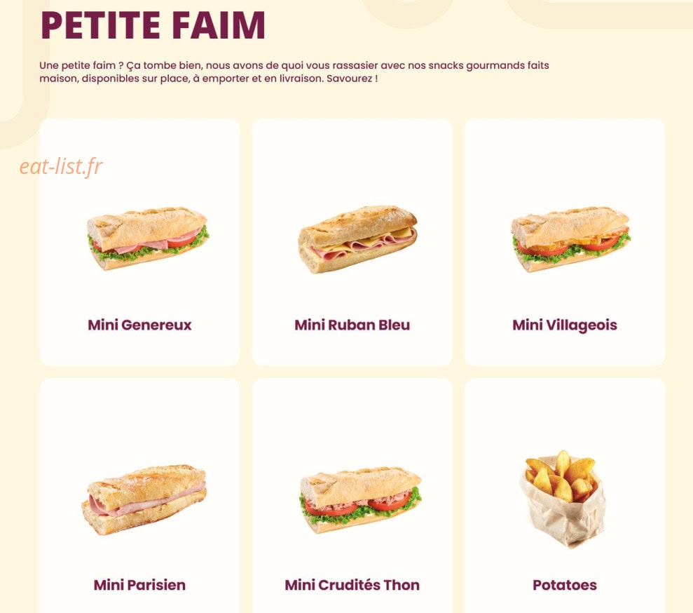 Pomme de Pain — carte page 4