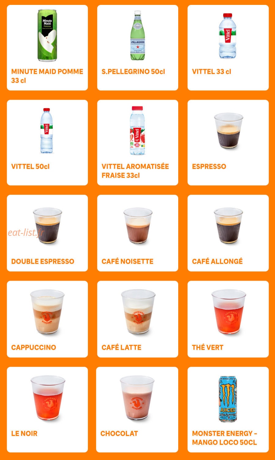 Popeyes — carte page 14