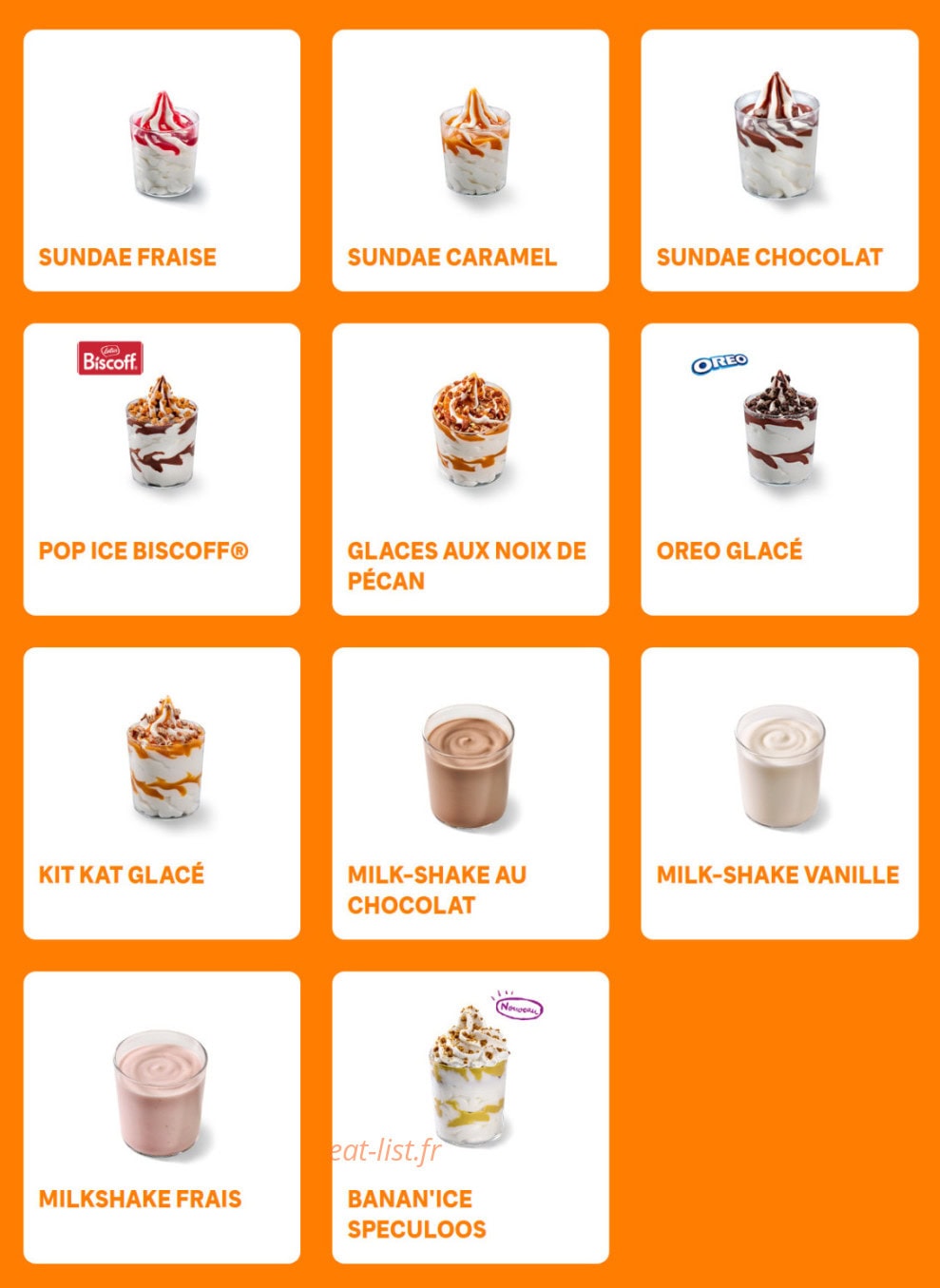 Popeyes — carte page 9