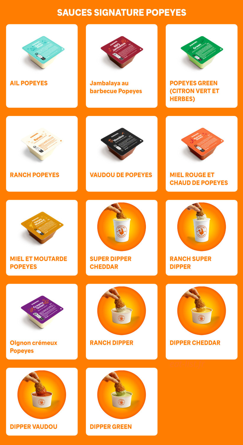 Popeyes — carte page 12