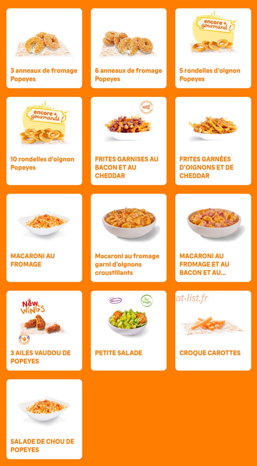 Popeyes — carte page 6