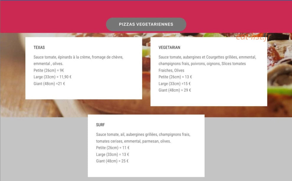 Scooter Pizz — carte page 5
