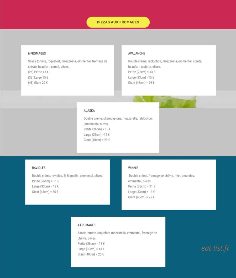 Scooter Pizz — carte page 4