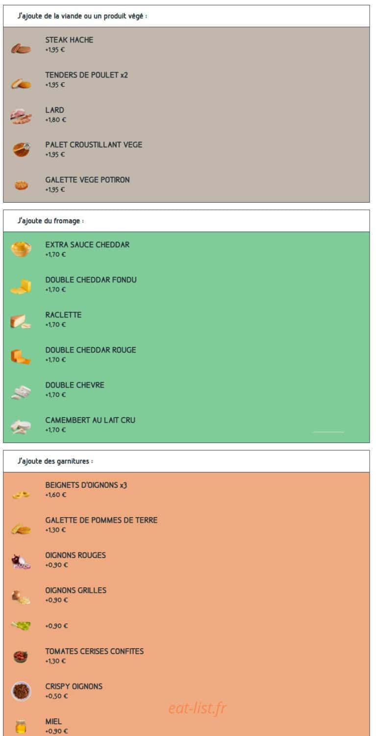 Speed Burger — carte page 2