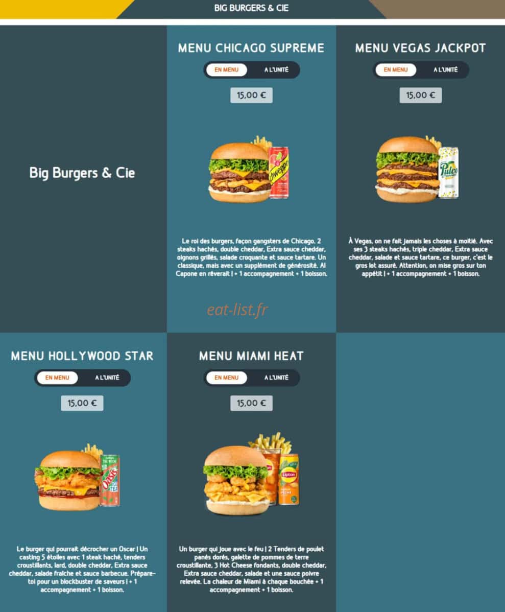 Speed Burger — carte page 9