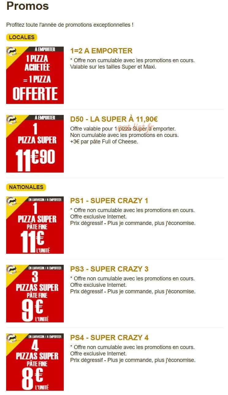 Speed Rabbit Pizza — carte page 20