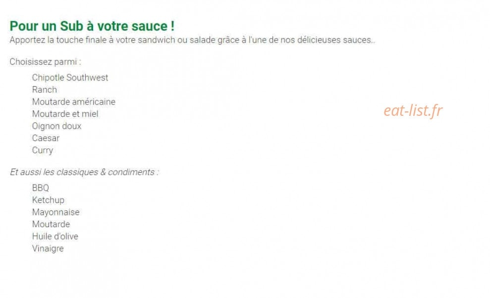 Subway — carte page 4