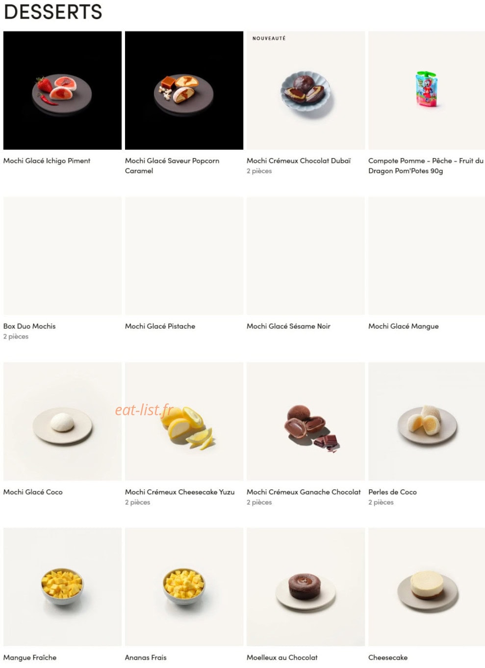 Sushi Shop — carte page 16