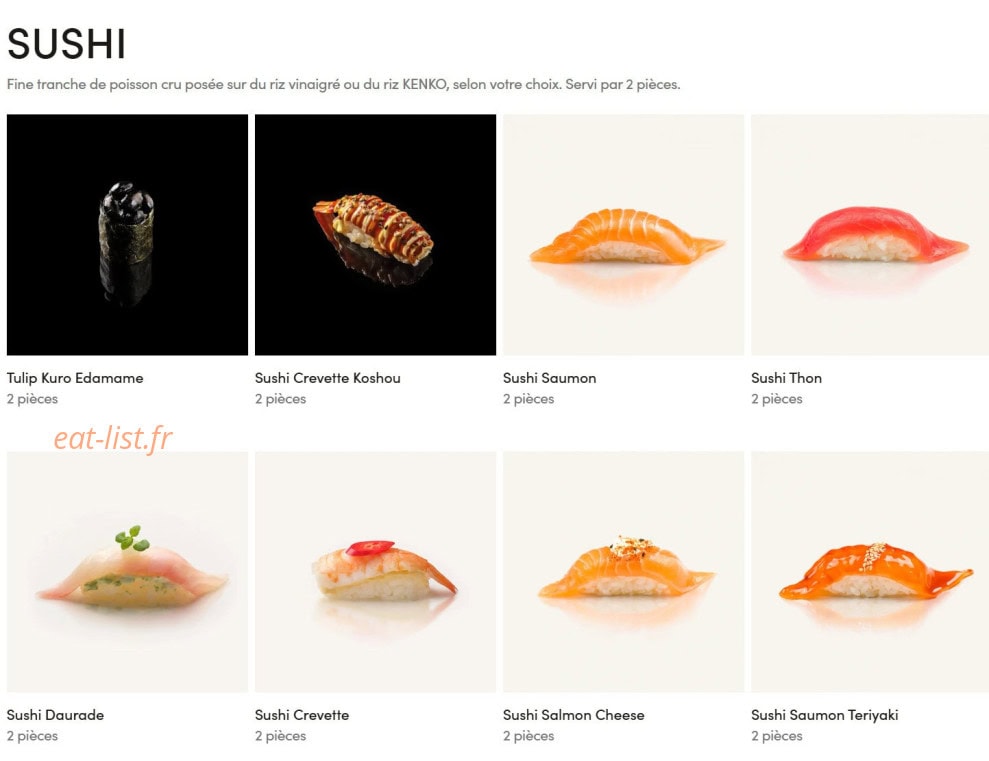 Sushi Shop — carte page 6