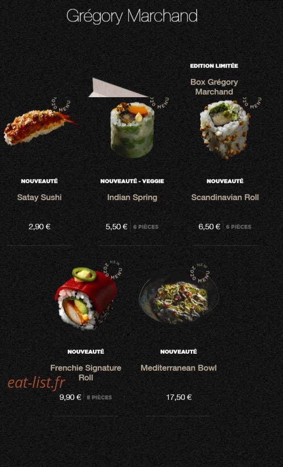 sushi shop amiens carte Sushi Shop à Amiens, carte menu et photo