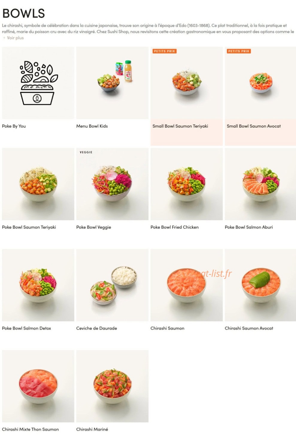 Sushi Shop — carte page 11