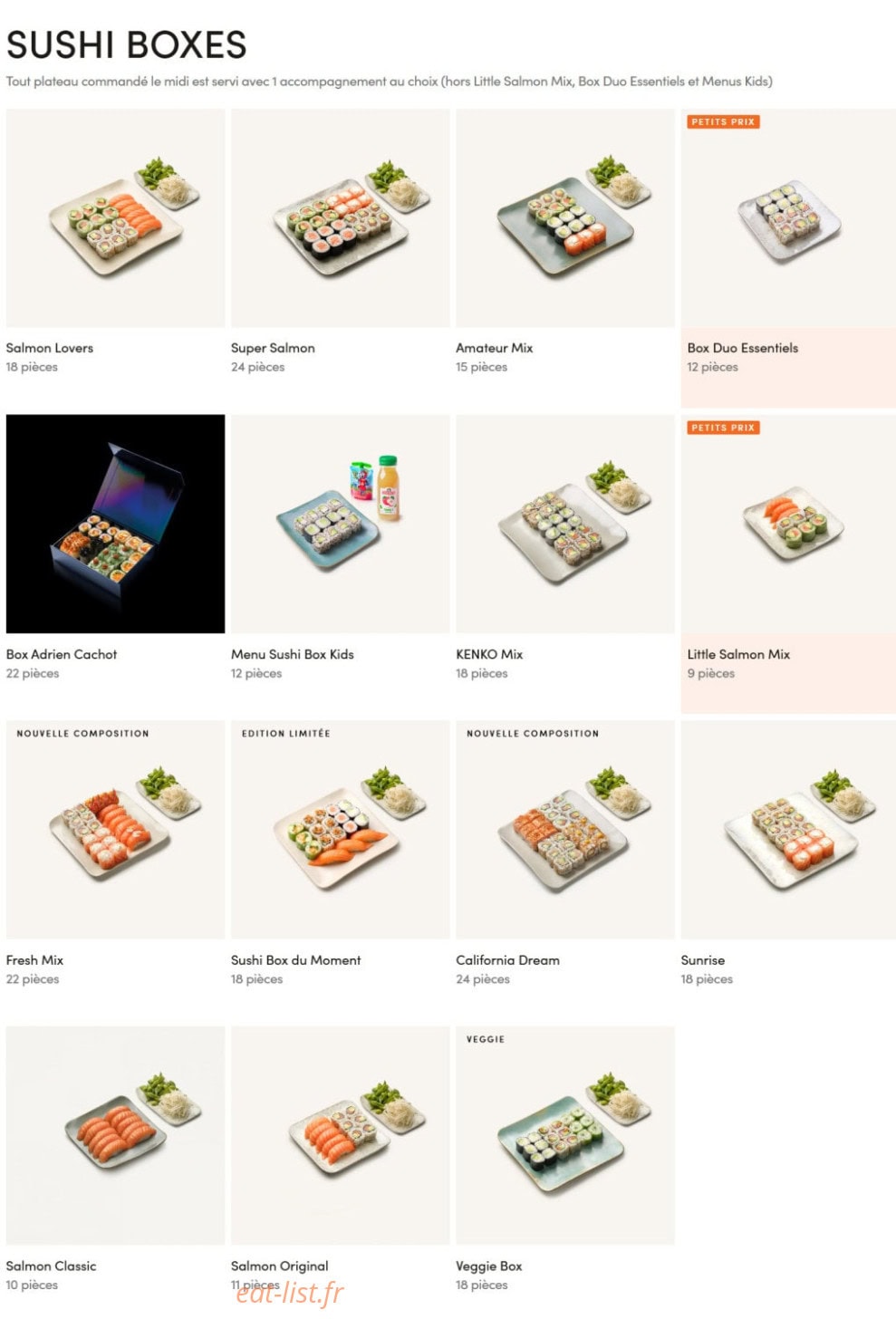 Sushi Shop — carte page 4