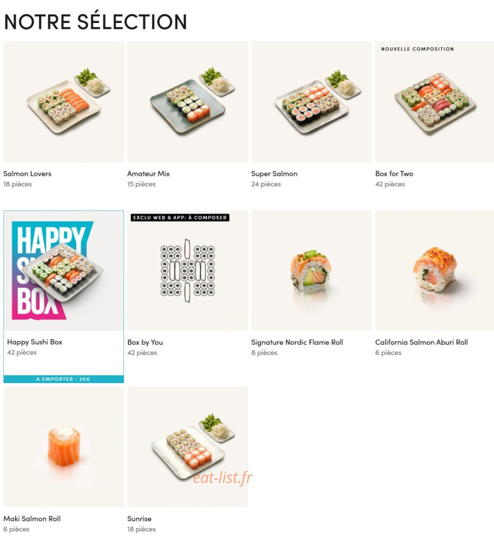 Sushi Shop — carte page 3