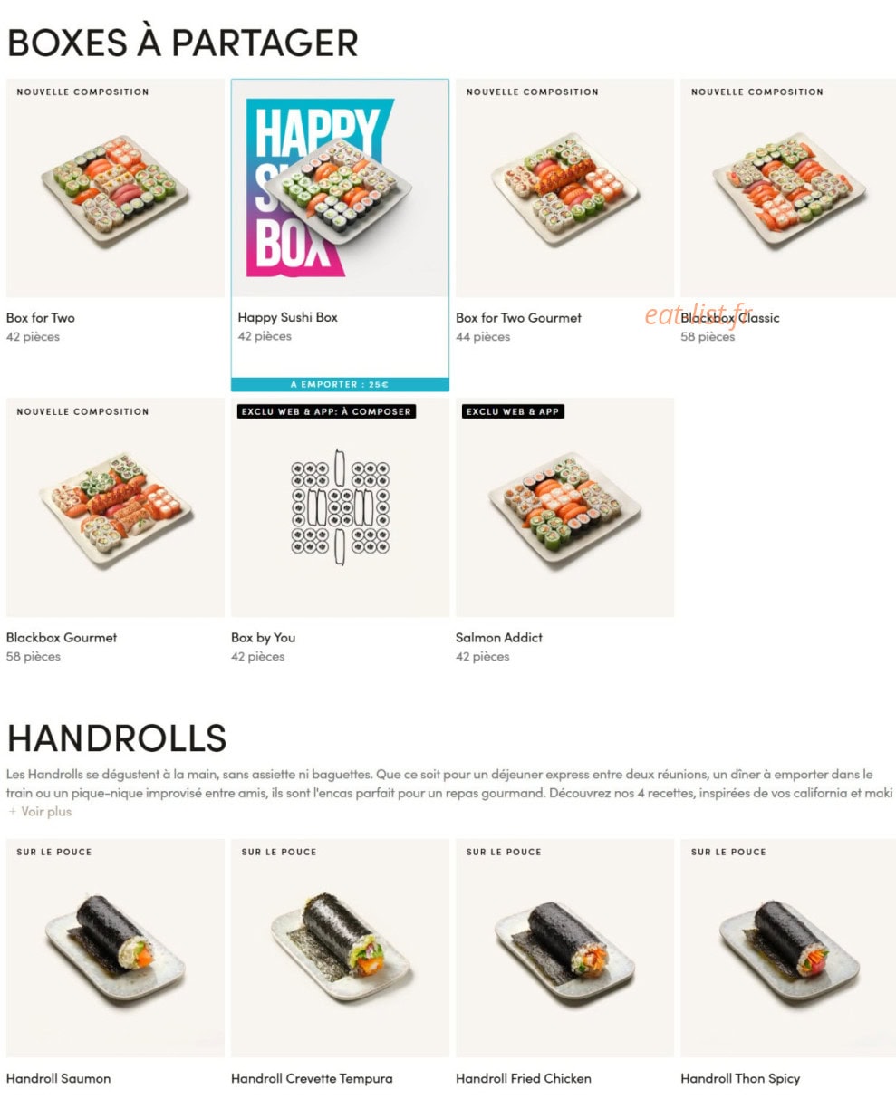Sushi Shop — carte page 5