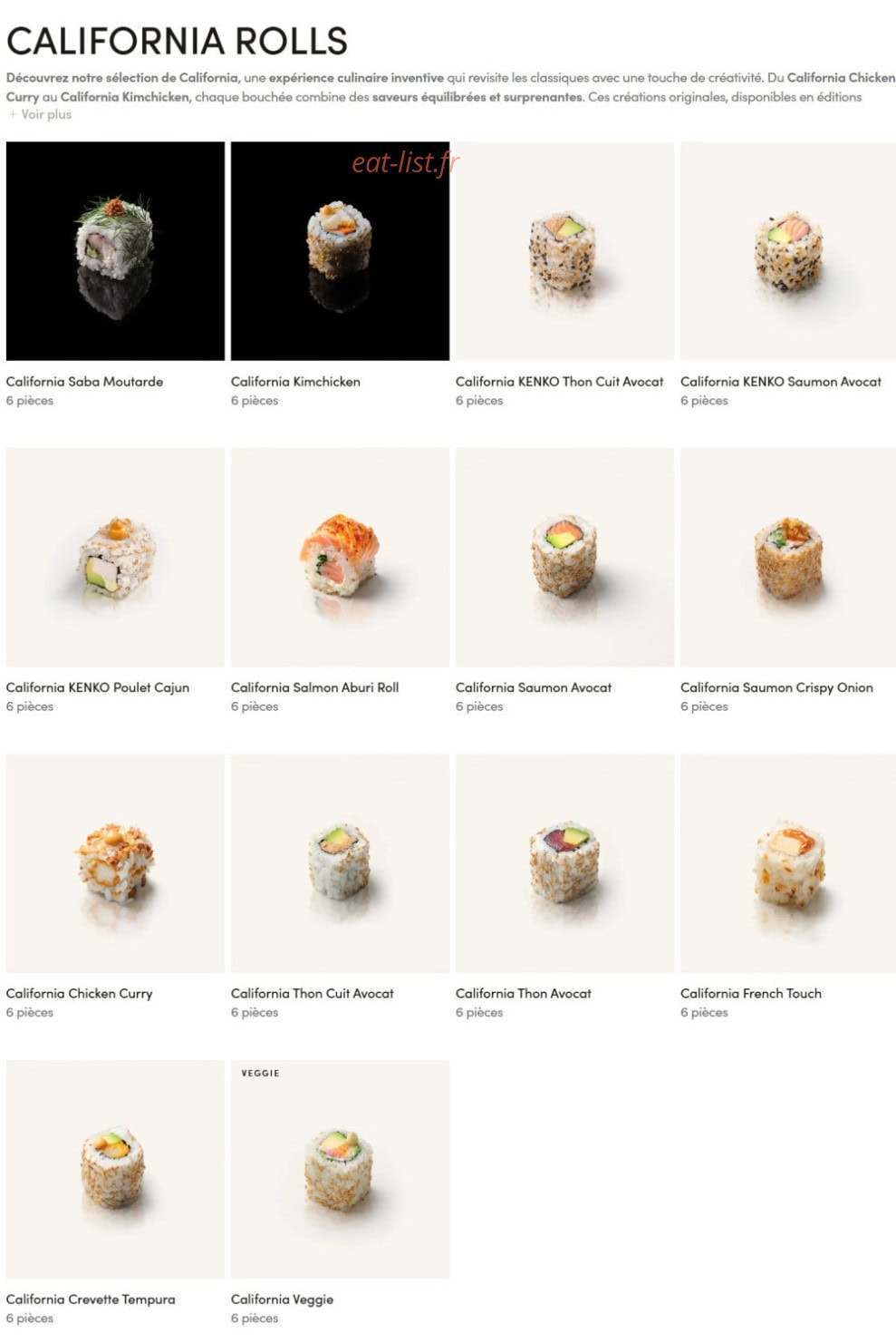 Sushi Shop — carte page 8