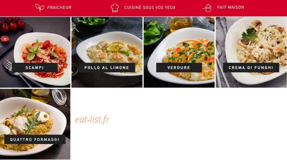 Vapiano — carte page 8
