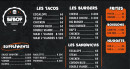 Menu Bebop Burger - Les tacos, burgers, ...