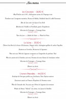 Carte et menu de Brasserie du Théâtre à Bourg en Bresse — Les menus