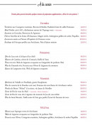Carte et menu de Brasserie du Théâtre à Bourg en Bresse — A la carte