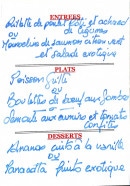 Menu Le Moabi - L'ardoise