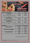 Menu Pizz'a Bourg - Les pizzas du mois