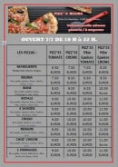 Menu Pizz'a Bourg - Les pizzas