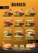 Menu L'etoile - Les burgers