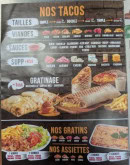 Carte et menu de L'etoile à Oyonnax — Tacos