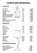 Menu Le bistrot du marché - Les boissons