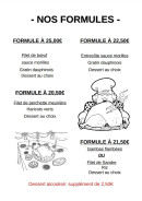 Menu Le bistrot du marché - Les formules