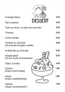 Menu Le bistrot du marché - Les desserts