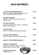 Menu Le bistrot du marché - Les entrées