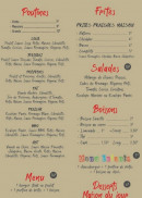Menu Sayred - Les potines; frites et salades,...