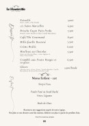 Carte et menu de Le Hauteville à Plateau d'Hauteville — Les desserts et menu enfant